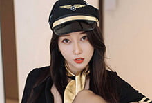 玥儿玥er性感空姐制服极品黑色丝袜美腿高跟人体-沐风文化